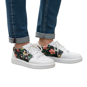 Cole Haan Grand Floral Leather Sneakers Women’s 6B